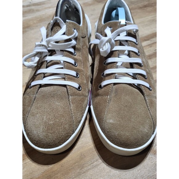 Gucci Brown Leather Suede Trainer with Script Logo Sneaker Lace Adult 7.5 - Picture 8 of 11